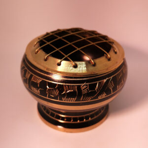 Black Brass Mesh incense burner