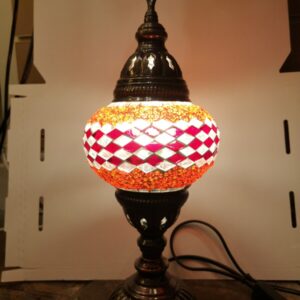Turkish Mosaic Lamp Red and White